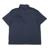 CALVIN KLEIN Mens Blue Polo Shirt L Cotton Blend Short Sleeve Pocket Basic