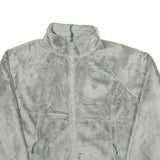 THE NORTH FACE Womens Grey Fleece Jacket L Polyester Soft Warm Casual Zip Up