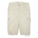 ST JOHNS BAY Womens Shorts Beige Casual XL W34 Cotton Blend Cargo Style