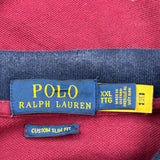 Polo By Ralph Lauren Slim Fit Polo Shirt - 2XL Burgundy Cotton