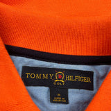 Tommy Hilfiger Polo Shirt - Medium Orange Cotton