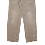 DICKIES Mens Regular Fit Beige Denim Straight Leg W32 L32 Zip Cotton Blend Jeans