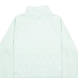 PUMA Womens White 1/4 Zip S Cotton Blend Sweatshirt Pullover Casual Activewear