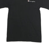 CHAMPION Mens Black Graphic T-Shirt S Short Sleeve Crew Neck Logo Print