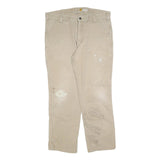 CARHARTT Mens Relaxed Fit Work Jeans Beige Cotton Blend W38 L32 Utility Pockets
