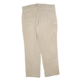 CARHARTT Mens Relaxed Fit Work Jeans Beige Cotton Blend W38 L32 Utility Pockets