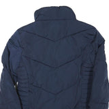 TOMMY HILFIGER Womens Navy Blue Zip Jacket XS Polyester Blend Plain Casual Warm