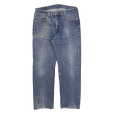 LEVI'S 505 Mens Blue Regular Straight Denim W34 L30 Classic Zip Closure Jeans