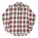 FIELD & STREAM Mens Red & White Check Shirt L Long Sleeve Cotton Blend Casual