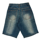 Von Dutch Contrast Stitch Baggy Denim Shorts - 30W 12L Light Wash Denim