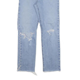 LEVI'S 501 Womens Jeans Blue Regular Straight Denim Stone Wash W24 L26