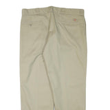 DICKIES Mens Regular Fit Beige Cotton Blend Trousers W38 L29 Workwear Zip
