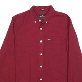 HOLLISTER Mens Red Slim Fit Shirt S Button-Down Collar Cotton Blend