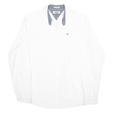 TOMMY HILFIGER Mens White Casual Shirt M Button Down Collar Long Sleeve Cotton