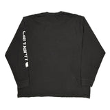 Carhartt Spellout Long Sleeve T-Shirt - 2XL Black Cotton