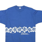 CRAZY SHIRT Mens Blue Hawaii T-Shirt M Short Sleeve Crew Neck Floral Print