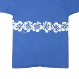 CRAZY SHIRT Mens Blue Hawaii T-Shirt M Short Sleeve Crew Neck Floral Print