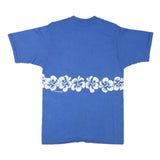 CRAZY SHIRT Mens Blue Hawaii T-Shirt M Short Sleeve Crew Neck Floral Print