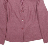 LE SUIT Womens Pink Jacket UK 14 Polyester Button Closure Classic Fit Tailored
