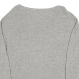 LAUREN RALPH LAUREN Womens Grey Plain Crew Neck Cotton Jumper L Classic Knitwear