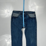 501 Levis Jeans - 36W 34L Blue Cotton
