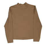 Nike Long Sleeve T-Shirt - XL Brown Cotton