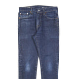 LEVI'S 512 Big E Mens Blue Slim Skinny Denim Medium W30 L27 Cotton Blend Zip
