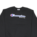 CHAMPION Mens Black Santa Cruz Crew Neck XL Cotton Blend Pullover Sweatshirt