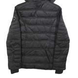 NAUTICA Womens Black Hooded Jacket S Polyester Quilted Zip Up Puffer Hooded