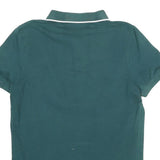 PUMA Mens Green Polo Shirt Short Sleeve Plain M Cotton Blend Sport Casual