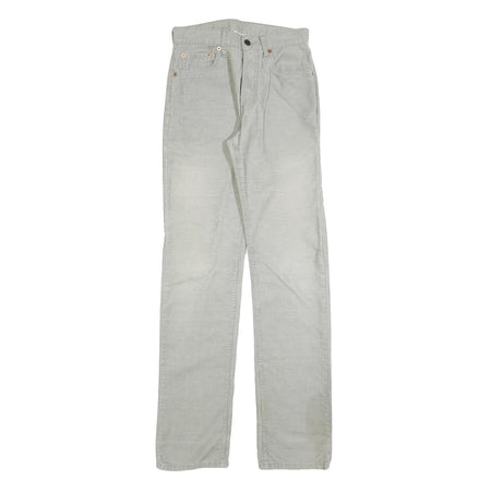 LEVI'S Womens Cotton Blend White Regular Straight Trousers W27 L34 Button