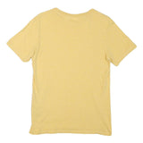 LEVI'S Mens Yellow Cotton Blend T-Shirt S Short Sleeve Round Neck Logo Print
