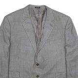 LAUREN RALPH LAUREN Mens Grey & Black Tailored Silk Blend Classic Jacket 2XL