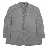 LAUREN RALPH LAUREN Mens Grey & Black Tailored Silk Blend Classic Jacket 2XL
