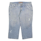 C MATTEO Mens Shorts Blue Denim XL W38 Distressed Casual Cotton Blend