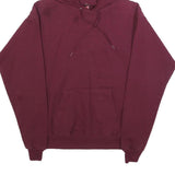 HANES Mens Maroon Pullover Hoodie S Plain Cotton Blend Casual Workwear