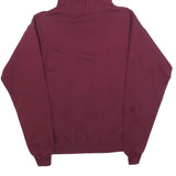 HANES Mens Maroon Pullover Hoodie S Plain Cotton Blend Casual Workwear