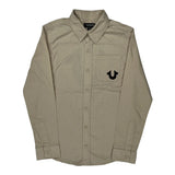 Age 10 True Religion Shirt - Medium Beige Cotton