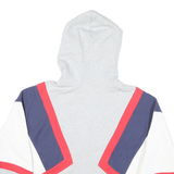 CHAMPION Mens Grey Navy & Red Full Zip Hoodie M Colourblock Casual Sportswear