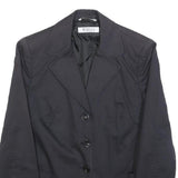 MARELLA Womens Black Jacket UK 12 Cotton Blend Button Classic Tailored Plain