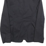 MARELLA Womens Black Jacket UK 12 Cotton Blend Button Classic Tailored Plain