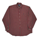 Ralph Lauren Checked Flannel Shirt - XL Green Cotton