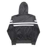 ELLESSE Womens Black & Grey Zip Up Hooded Polyester Blend Hoodie UK 14