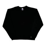 Russell Athletic Sweatshirt - Large Black Cotton