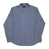 Ralph Lauren Striped Shirt - 2XL Blue Cotton