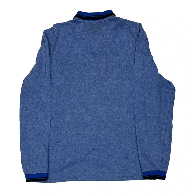 Armani Exchange Polo Shirt - Large Blue Cotton Blend