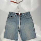 Vibes Jeans Baggy Denim Shorts - 36W 11L Light Wash Denim