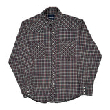 Wrangler Checked Flannel Shirt - Large Multicoloured Cotton