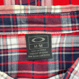 Oakley Checked Flannel Shirt - Medium Blue Cotton