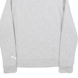 PUMA Womens Grey Cotton Blend Pullover Sweatshirt S Logo Print Soft Comfort